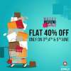 Sales in Kochi - Wacky Weekend Sale - Flat 40% off at Centre Square Kochi from 3 to 5 June 2016