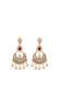 22K Gold earings with Pearls,fine cut diamonds, polki and cabochan rubies by Tanya Rastogi, Director, Lala Jugal Kishore Jewellers